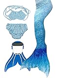 Little Girl's Sparkle Mermaid Tail with Monofin