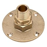 HomeFlex 11-464-005 1/2-Inch Brass Corrugated Stainless Steel Tubing  x MIPT Termination Flange