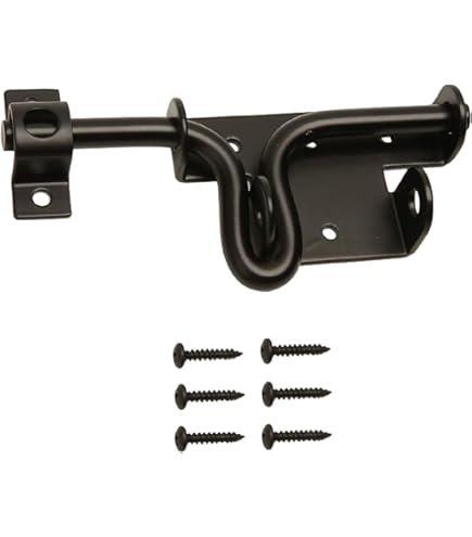 National Hardware WeatherGuard Gate Cane Bolt - 1/2 X 12 Inch Black Coated Steel