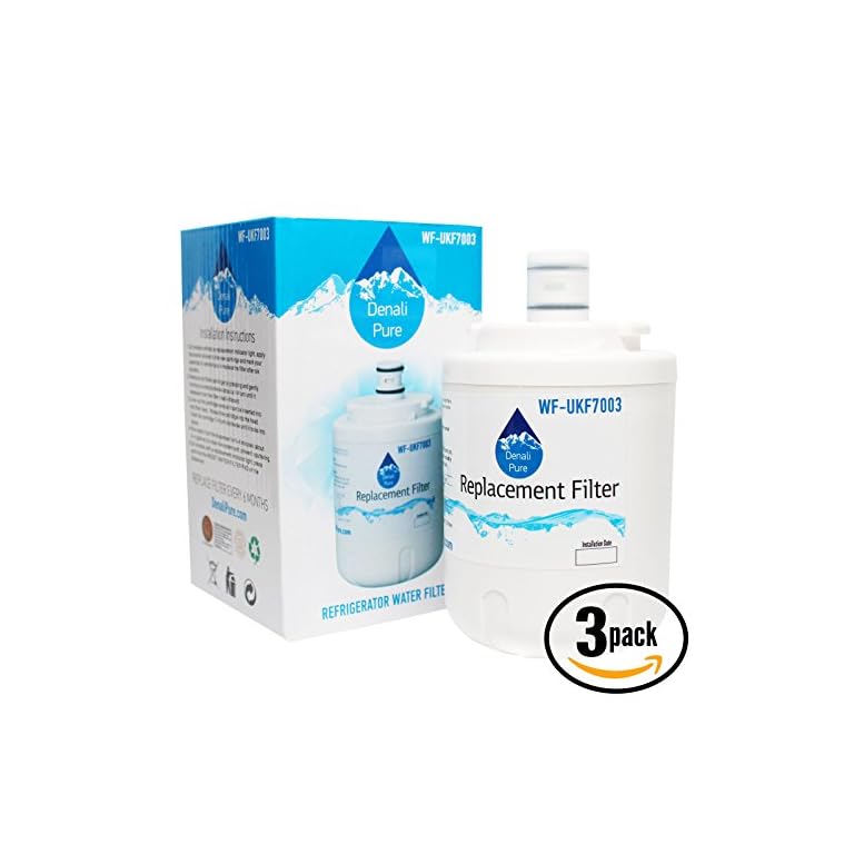 3Pack Replacement UKF7003 Water Filter for Maytag, JennAir, Dacor Refrigerators Compatible