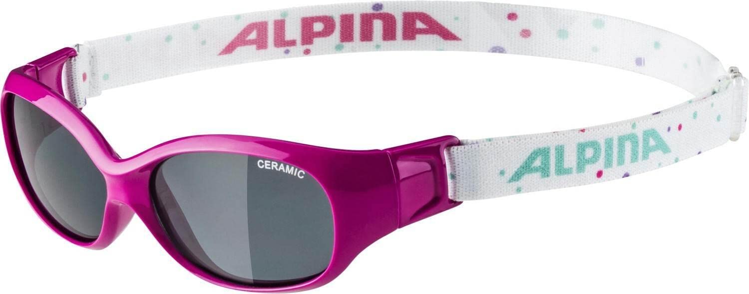 ALPINA Unisex - Children, FLEXXY KIDS sunglasses, pink-dots, One Size