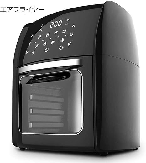 Amazon Co Jp エアフライヤー ピザスマートタッチlcd電気ディープエアフライヤーのための多機能電気チキンエアフライヤーオイルフリーホット エアーオーブン ホーム キッチン