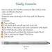 LACORAMO Stylus Pen for iPad Pro 6 5 4 3 2 1 Air Mini Series, Active Stylus Pencil USB Rechargeable with Metal Clip and Fine Point, Support 40 Hours Work and 30 Days Standby (White)