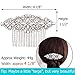 Fairy Moda Long Crystal Floral Bridal Wedding Hair Comb Silver Tone for Women (Width 4 1/8