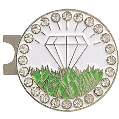 Giggle Golf Bling Diamond In The Rough Golf Ball Marker With A Standard Hat Clip