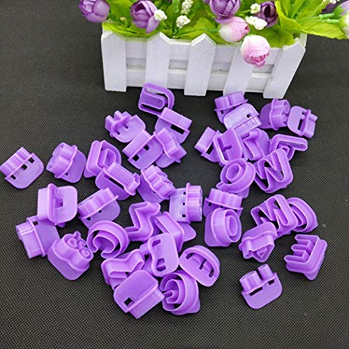 Bravet 40Pcs DIY Creative Cake Fondant Numeral Letter Symbol Cookie Mold Kitchen Bake Tool