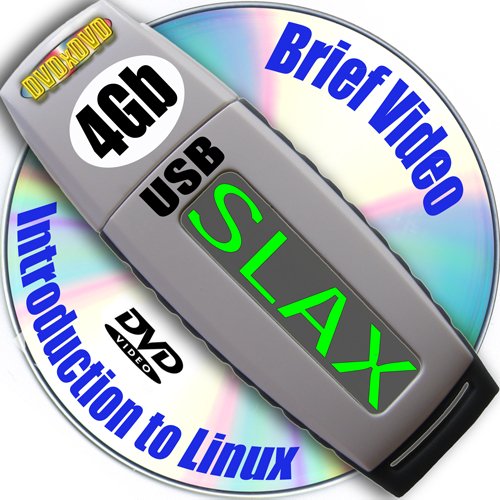 Slax 6.1.2 on 4gb USB Stick Flash Drive and Complete 2-disks DVD Installation and Reference Set, Ed.2012