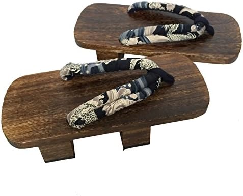Gentlemen's 26cm Browned Kiri Geta Futatuba Wood Sandals for Japanese Kimono and Yukata Dragon GG030_42