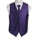 EGD1B.02 Multi Style Paisley Microfiber Mens Tuxedo Vest Neck Tie Set By Epoint