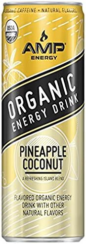 Amp Energy Organic 6 - 12oz Cans (Pineapple Coconut)