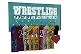 Running On The Wall- Wrestling Gifts for Athletes-Medal Display Rack-Medal Holder for Wrestlers-Wrestling Never Settle for Less Than Your Best.