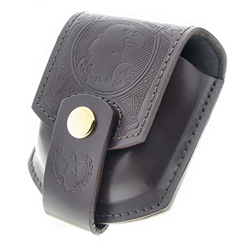 Genuine Leather Pouch Large Size Pocket Watch Holder US Eagle Stamping LP02