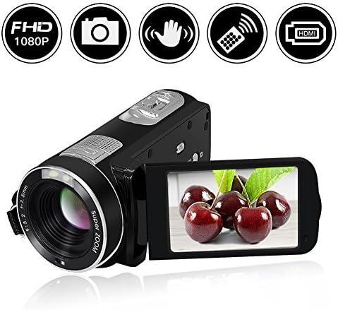 Video Camcorder Full HD 1080p Digital Camera 24.0MP 18x Digital Zoom 2.7” LCD 270° Rotation Screen With Remote Control