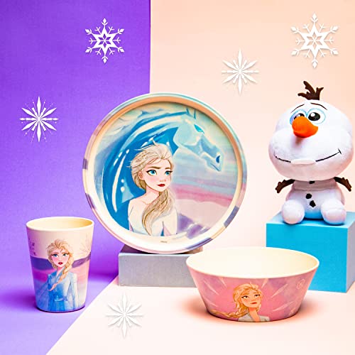 Zak Designs Disney Frozen Kids Dinnerware Set Pieces, Durable