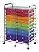 Blue Hills Studio Double-Wide Storage Cart w/20 Drawers: Multi-Color