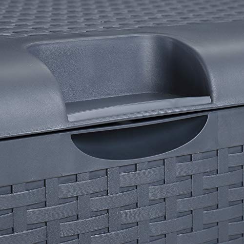 image for KOOLWOOM Deck Box, 120-Gallon Patio Outdoor Plastic Storage 47.2