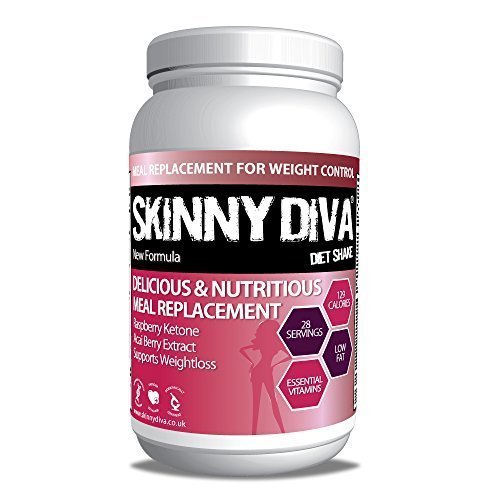 Diet Whey Protein Skinny Diva 28 Servings / 980g Shake - Added Green Coffee Bean Extract, Raspberry Ketone, and Acai Berry Extracts - Banoffee Flavour by Skinny Diva