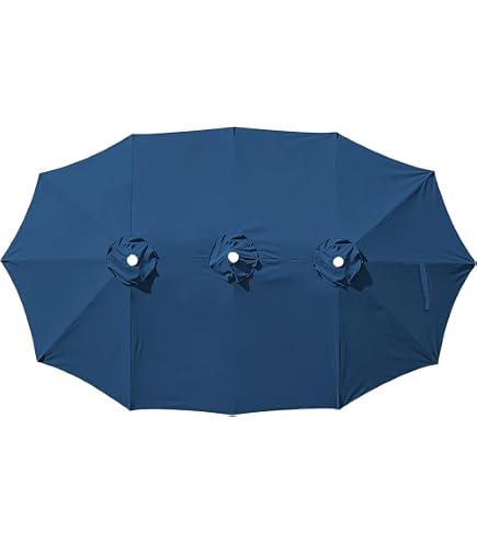 Strong Camel 12 Ribs Umbrella Cover Canopy Replacement for 15' Double-Sided Patio Umbrella, Frame NOT Included (Beige) : Patio, Lawn & Garden