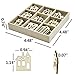 YuQi 45 PCS Wooden Scrapbooking Embellishments Sets with Storage Box, Mini Laser Cuts Wood Houses Shaped Ornaments for Crafts Projects & Grandson in Law Birthday Gifts from Mother & Father