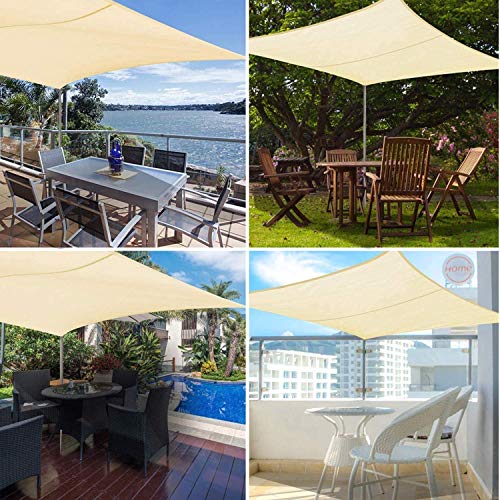 Mioke Sonnensegel Sonnenschutz Garten Balkon und Terrasse 2x3m wasserabweisend wetterbeständig atmungsaktiv… – Bild 6