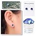 4 Pairs of Weight Loss Crystal Fake Earrings Healthy Stimulating Acupoints Stud Magnetic Therapy (4 Colors in 1: Champagne, Pink, Royal Blue, Lake Blue)