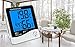 Acmee® LCD Night Light Indoor Humidity Monitor Temperature Sensor Hygrometer Thermometer with Date Time Alarm Clock (HTC-8A)