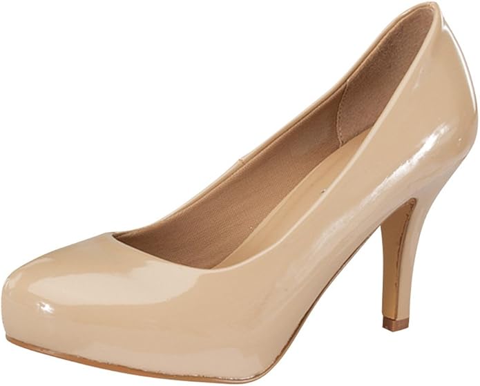 Delicacy Women�s Classic Closed Toe High Heel Pump beige
