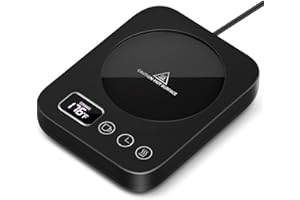 Misby Mug Warmer, Upgrade Coffee Warmer for Desk with 3 Temperature Settings, Fast Heating Cup Warmer 12 Timer, 4H Auto Shut Off, Gravity Sensor, Keep Best Temp for Tea,Beverage,Milk -Black