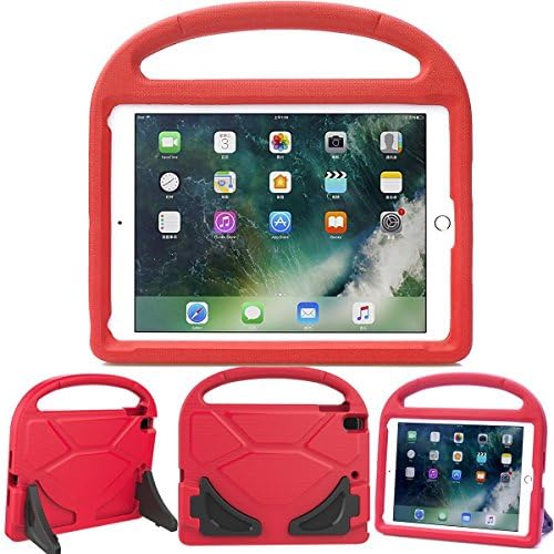 eTopxizu New iPad 9.7 2018/2017 Case,Light Weight ShockProof Kids Case Cover with Handle Stand Case for Apple iPad 9.7 inch 2018/2017 Latest Gen/iPad Air/Air 2/iPad Pro 9.7", Red