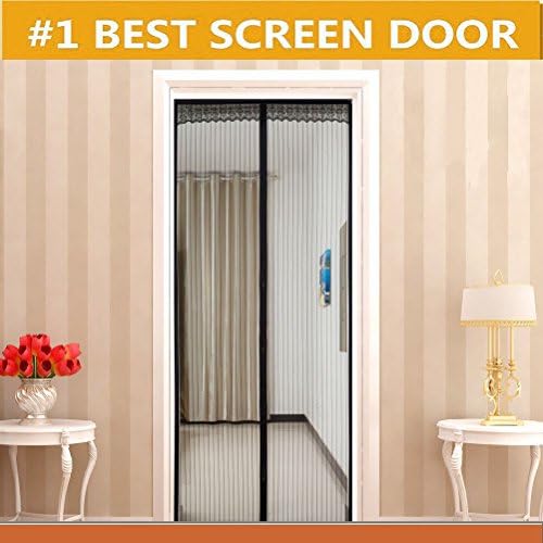 Magnetic Screen Door Magic Mesh Curtain with Anti-mosquito Fits Door up to 34x83 MAX