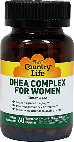 Country Life DHEA Complex for Women - 60 Vegan Capsules - Supports Graceful Aging - Promotes Female Sex Hormones