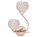 Lightess Crystal Wall Sconce Lighting for Bathroom Home Sconces Light (Left)