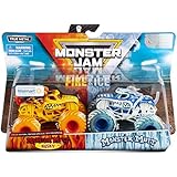MonsterJam Monster Mutt Husky vs Monster Mutt, Fire & Ice Special Edition Double Pack (1:64 Scale)