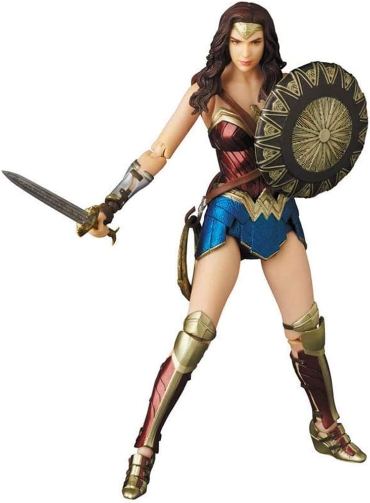 MFWJ Toy model Wonder Woman doll statue cool character model joint movable movie anime model children gift decoration -15 cm (Color : A, Size : 15 cm)