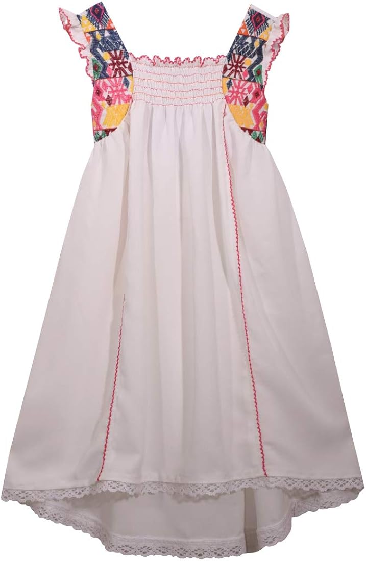 pink and white sundress