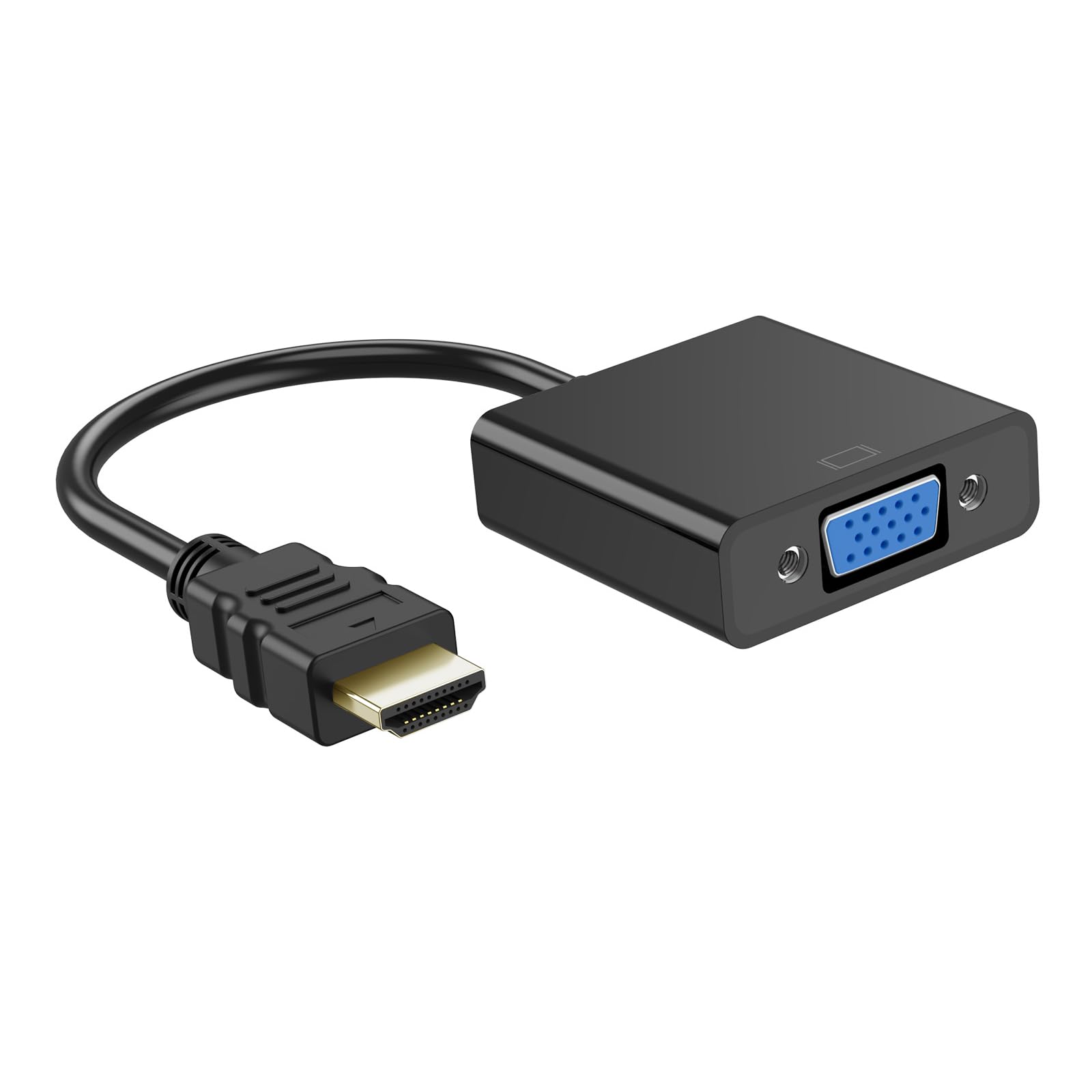 Photo 1 of YGKSAA HDMI to VGA Adapter, 1PCS HDMI to VGA Unidirectional Converter (Male to Female), Compatible with Computers, desktops, laptops, PCs, Monitors, projectors, TV