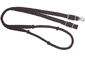Tough 1 Knotted Cord Roping Reins, Brown