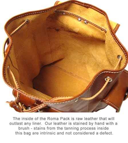 Floto Leather Roma Pack in Black backpack in Oman Whizz