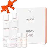 Etude Moistfull Collagen Skin Care Set, Perfect for Gift, Facial Emulsion and Toner, Face Moisturizer, Toner for Face, Super Collagen Water, Instant Moisture Recharge, Korean Skin Care, Beauty