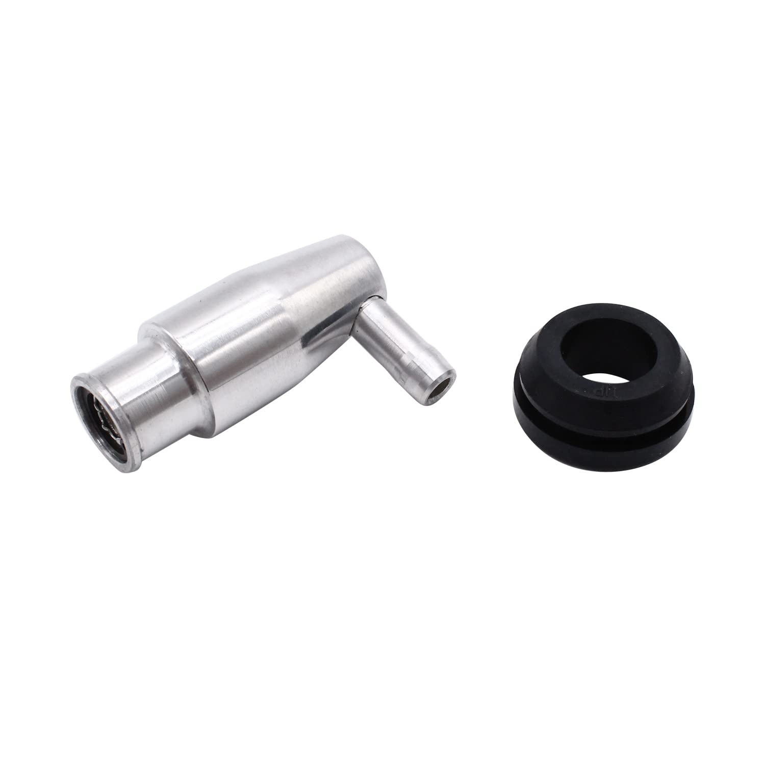 Photo 1 of 1 Set shlpdfm Polished Aluminum Mini 3/4" Valve Cover PCV Breather And Grommet Compatible with 1.25" ID Holes SBC Chevy Ford Mopar