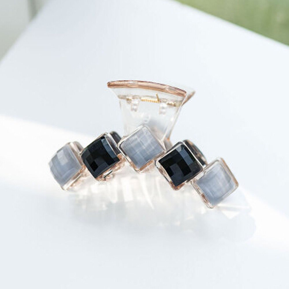 Meilliwish Cute Gemstone Women Girls Hair Claw 1 PCS(XA19)(Black)