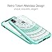 iPhone Xs Case, iPhone X Case, SmartLegend [Totem Series] Shock Absorption Full Body Rugged Bumper Clear with Mandala Floral Design Hybrid Protective Case for iPhone Xs/iPhone X 5.8 Inch - Mint
