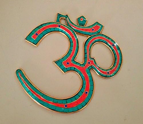 AapnoCraft Brass Handcarved Spiritual OM Aum Wall Hanging Sculpture Religious Wall Decor