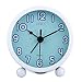 Onioc Non Ticking Analog Alarm Clock With Nightlight , Battery Operated , Metal Case Sturdy Alarm Clocks For Bedroom