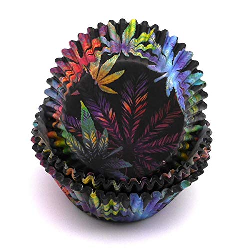 image for PJ Bold Marijuana Paper Baking Cupcake Brownie Muffin Disposable Liner