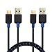Cable Matters 2-Pack Braided USB C Cable with 3A Fast Charging in Black 6.6 Feet for Samsung Galaxy S20, S20+, S20 Ultra, Note 10, Note 10+, LG G8, V50, Google Pixel 4, and More
