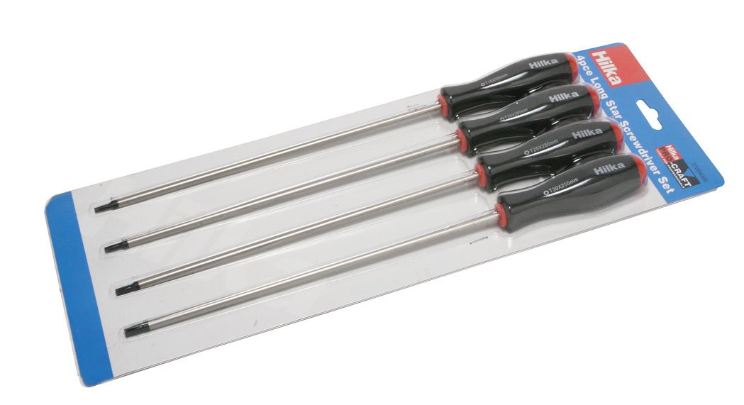 Hilka 37204000 Long Star Screwdriver Set, 4 Piece