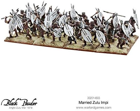 Married Zulu Impi: 28mm Scale Plastic Miniatures for Black Powder by Warlord Games - Image 3