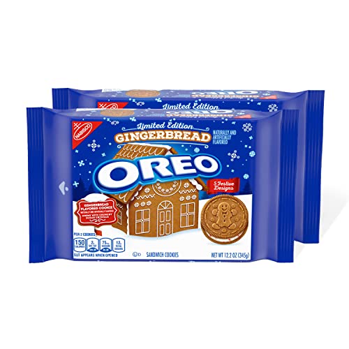 OREO Gingerbread Sandwich Cookies, Holiday Cookies, 212.2 oz Packs in