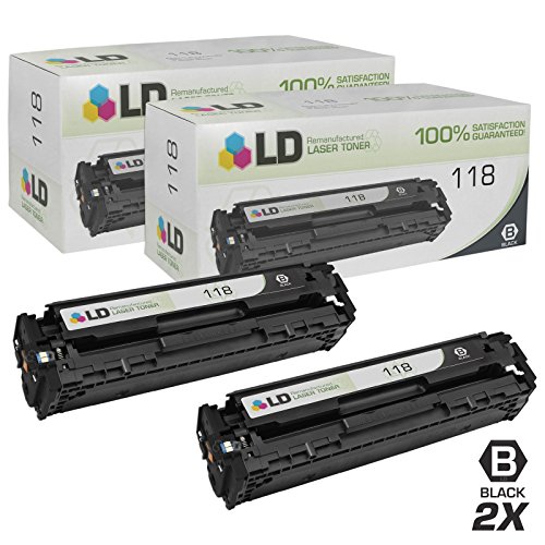 LD  Compatible Canon 118 / 2662B001AA 2PK Black Toner Cartridges for ImageClass LBP7200Cdn, LBP7660Cdn, MF8350Cdn, MF8380Cdw, MF8580Cdw, MF726CDW